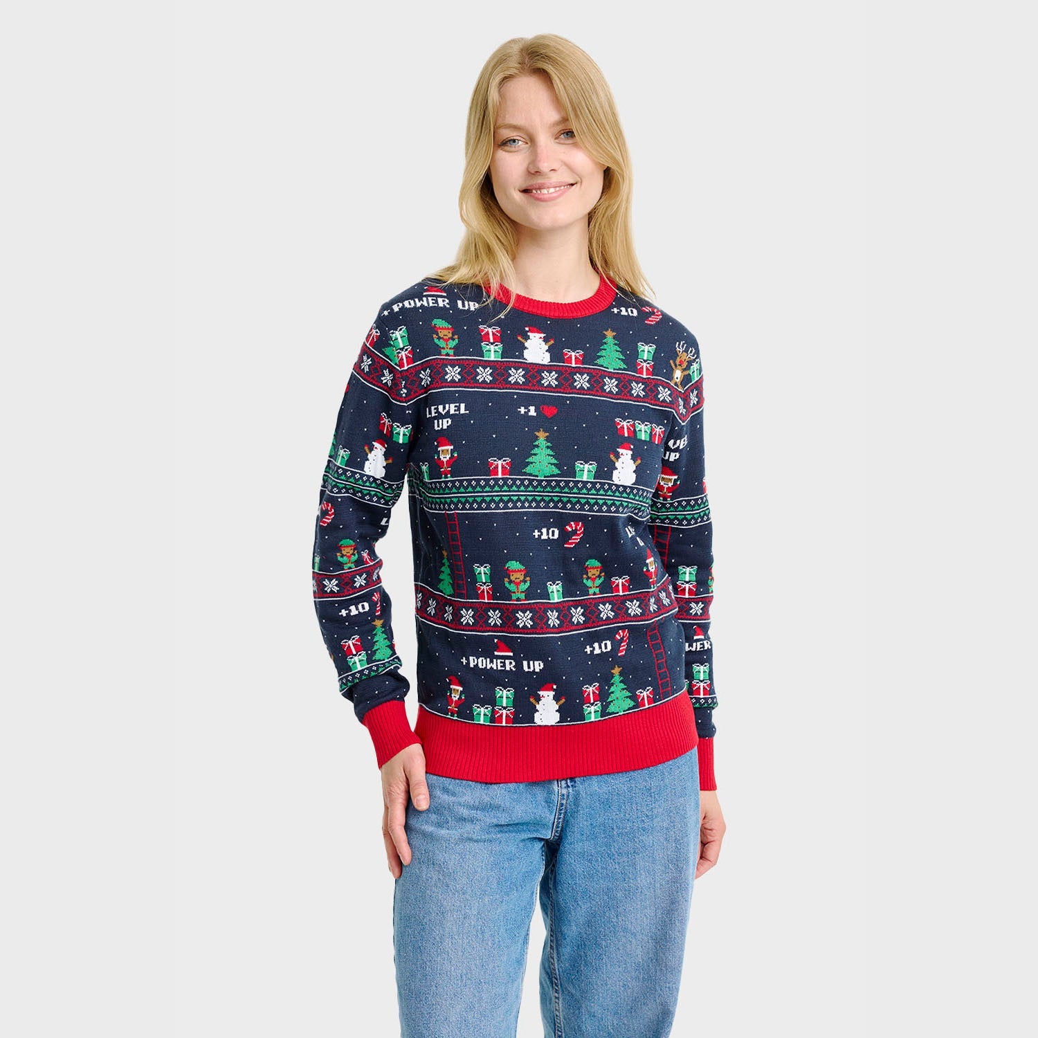 Vintage Gaming Christmas Sweater – Women